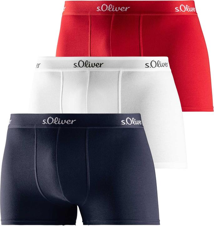 Dark Blue, White, Red