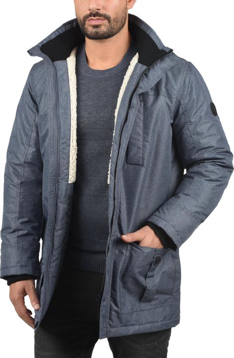 Actual product image Solid Octavus Men's Parka Outdoor Jacket Winter Coat With Teddy Fleece And Fur Hood With Hood (S)