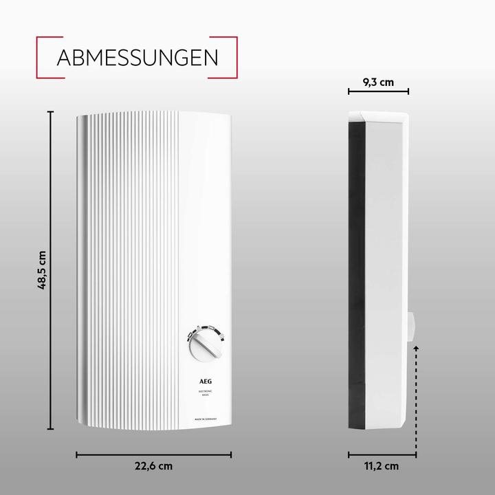 Actual product image AEG Haustechnik DDLE Basis 27 kW Electronic instantaneous water heater, temperature selection via application
