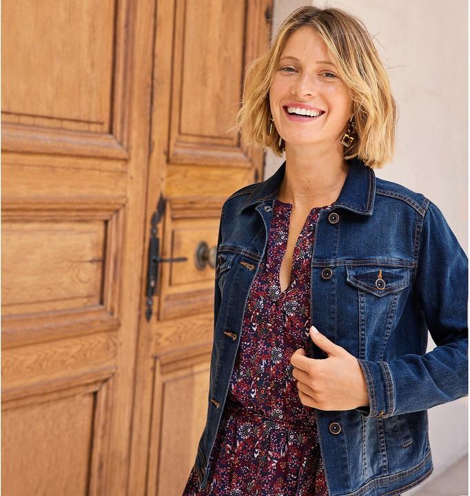 Actual product image Anne Weyburn Stretch denim denim jacket (52)