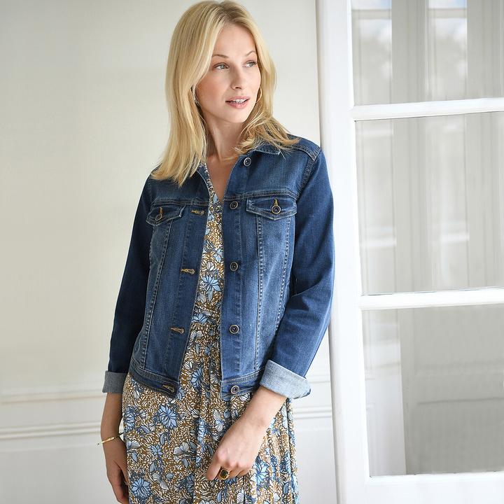 Actual product image Anne Weyburn Stretch denim denim jacket (52)