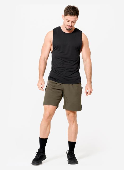 Image du produit Domyos Men's Crew Neck Slim-Fit Breathable Cross Training Tank Top - Black (XL)