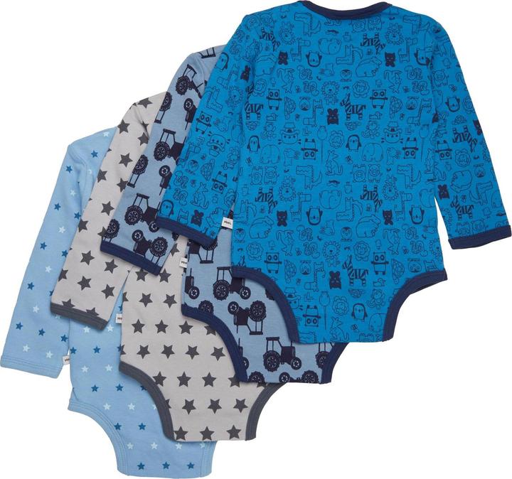 Immagine prodotto Pippi Body a manica lunga Set di 4 pezzi blu Gr. 86 (86)