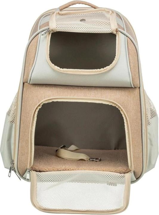 Immagine prodotto Trixie Zaino porta animali Willow beige/marrone (Gatto, Cane, Riflettori, Traspirante)