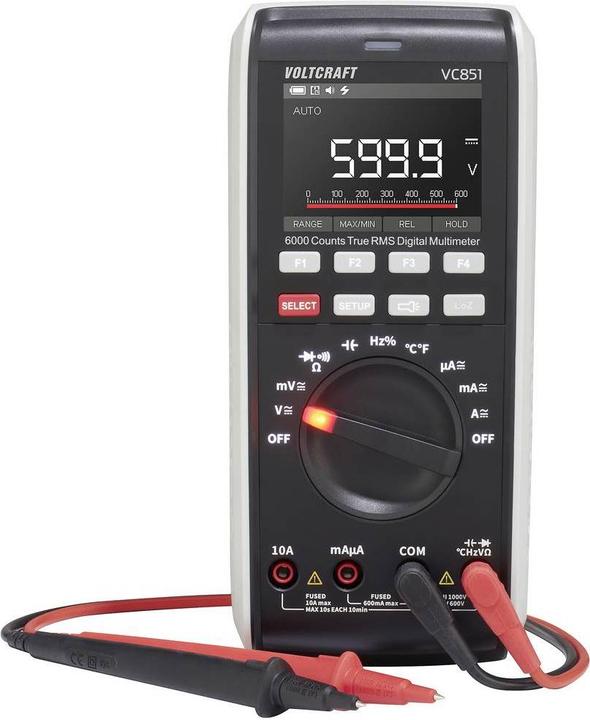 Voltcraft VC-13110165 Hand-Multimeter kalibriert (ISO) digital CAT III 1000 V, CAT IV 600 V (CAT IV 600V, CAT III 1000V)