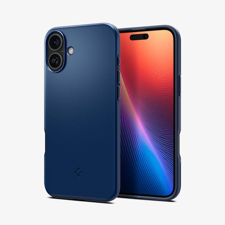 Productafbeelding Spigen Thin Fit (MagFit) iPhone 16 Plus hoesje marineblauw (Apple iPhone 16 Plus)