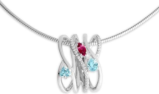 Image du produit Breuning PENDENTIF - ED.TOP.HELL/E.ROSA TURMALIN/Brill. 0,193 Ct. H/si (Or 750/18 K)