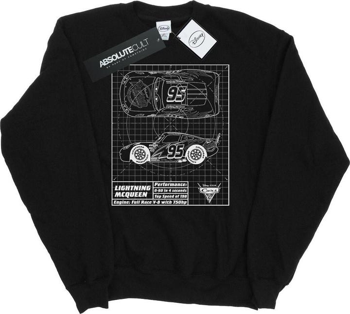 Immagine prodotto Disney Cars Lightning McQueen Blueprint Felpa Uomo (XL)