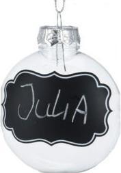 Produktbild Transparente Weihnachtskugeln mit Kreideetiketten, 5 Stück. (4 -teilig)