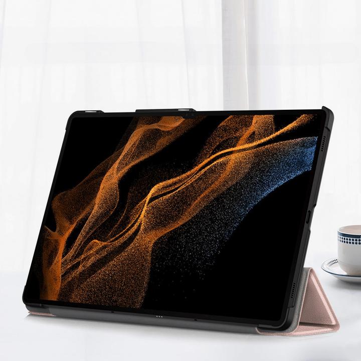 Actual product image Cover-Discount Galaxy Tab S9 Ultra - Tri-fold Smart Case rose gold (Galaxy Tab S9 Ultra)
