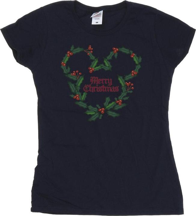 Disney Mickey Mouse Merry Christmas Holly TShirt