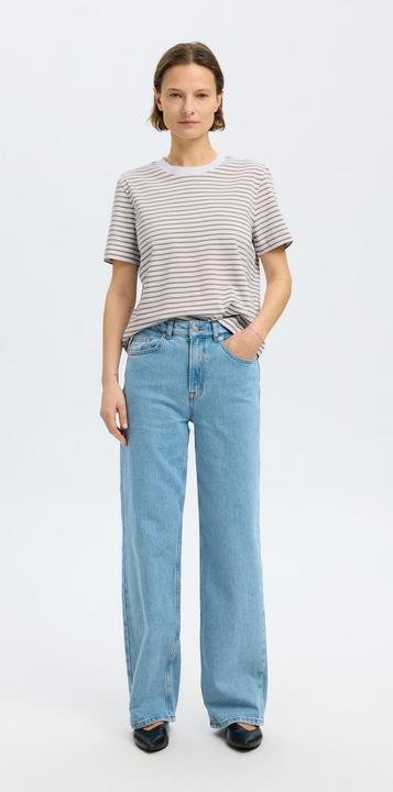 Actual product image Selected Femme Slfessential Ss Striped Boxy Tee Noos (XL)