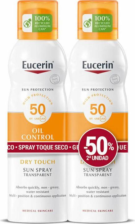 Immagine prodotto Eucerin SENSITIVE PROTECT spray solare SP50+ promo 2 x 200 ml (Spray solare, SPF 50, 200 ml)