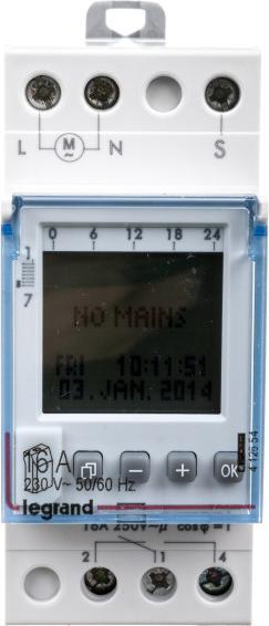 Actual product image Legrand Time Switch Digital Disp 1 Output