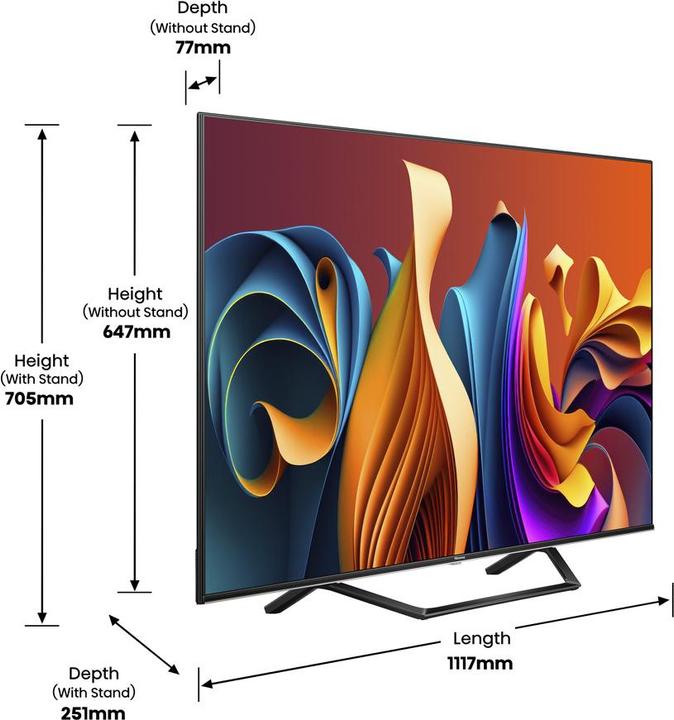 Produktbild Hisense TV TV 50A7NQ 50" 4K, QLED, 60Hz (50", QLED, 4K, 2024)