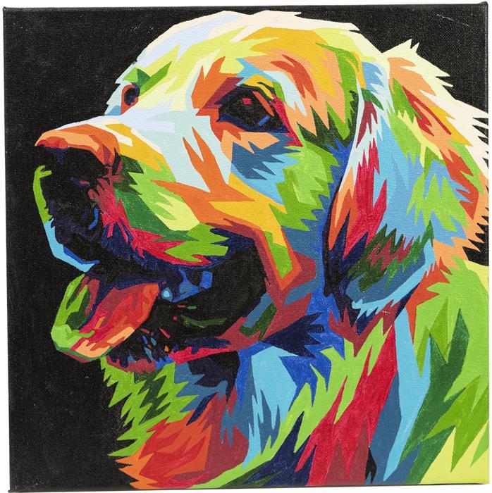 Immagine prodotto Craft Buddy Set di quadri Painting by Numbers 30x30cm Cucciolo colorato