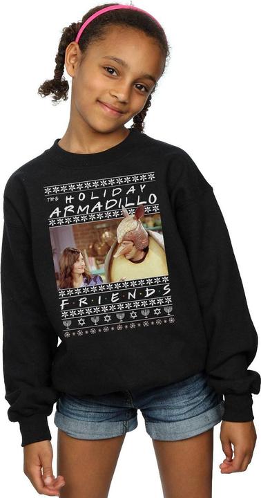 Actual product image Friends Girls Fair Isle Holiday Armadillo Sweatshirt (140, 146)