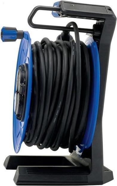 Productafbeelding Hedi Kabeltrommel 40 m H07RN-F 3 x 1,5 mm² 250 mm 3 beschermende contactdozen geheel kunststof IP44 (40 m, 4.50 mm²)