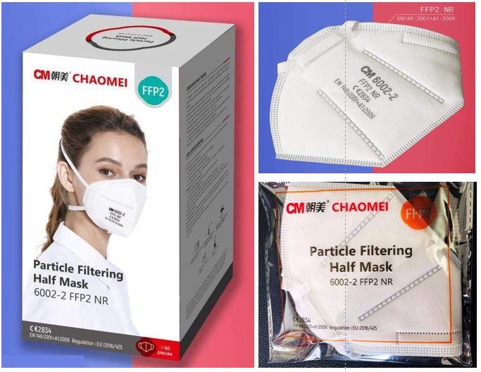 Image du produit CM Chaomei Masques de protection FFP2 avec serre-tête élastique (50 x)