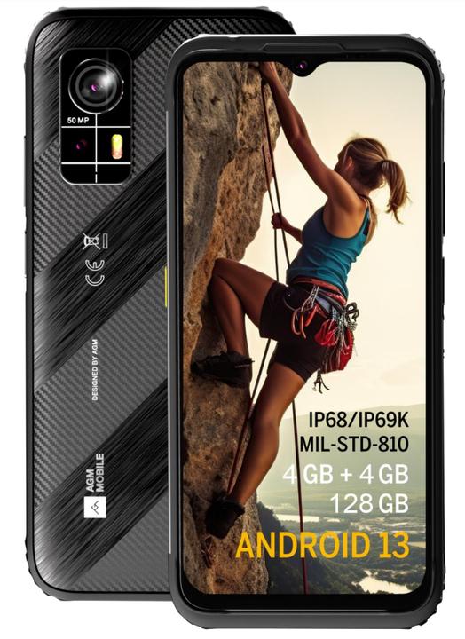Produktbild Bea-Fon AGM MOBILE H6 light Smartphone Rugged (256 GB, Schwarz, 6.56", Hybrid Dual SIM, 50 Mpx, 4G)