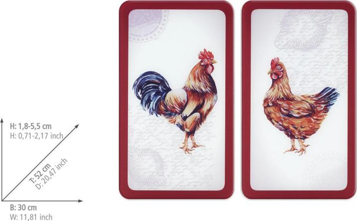 Immagine prodotto Wenko Piastra di copertura in vetro Universal Mod. Farm, set di 2 per tutti i tipi di piano cottura