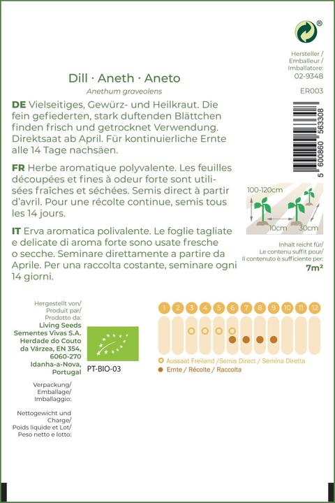 Produktbild Living Seeds Dill (Kräutersamen)
