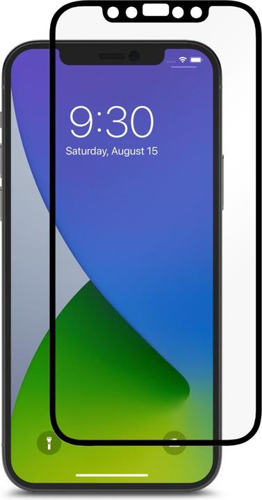 Moshi iVisor AG Proteggi schermo antiriflesso per iPhone 12/12 Pro (trasparente/opaco) - Nero (1 Pezzo/i, Apple iPhone 12, Apple iPhone 12 Pro)