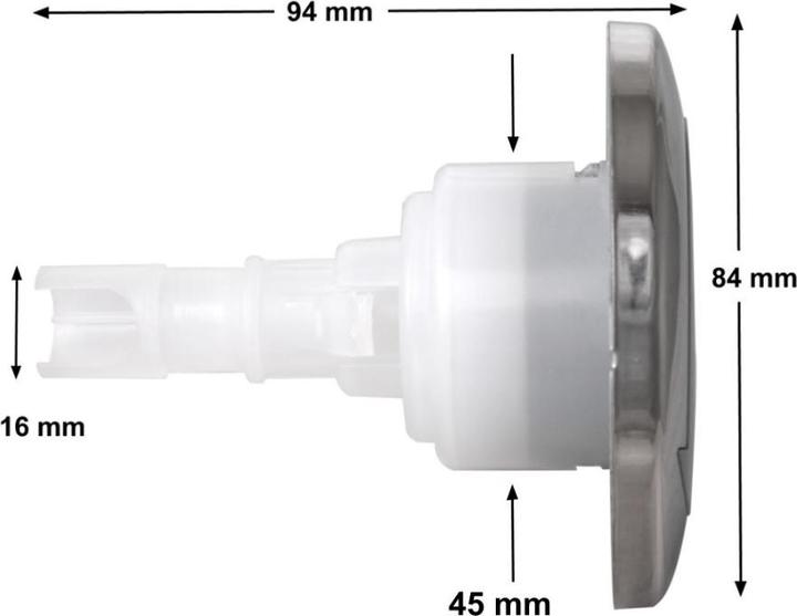 Actual product image Wellis Nozzle 3" - 1 hole directional light grey (Blast pipe)
