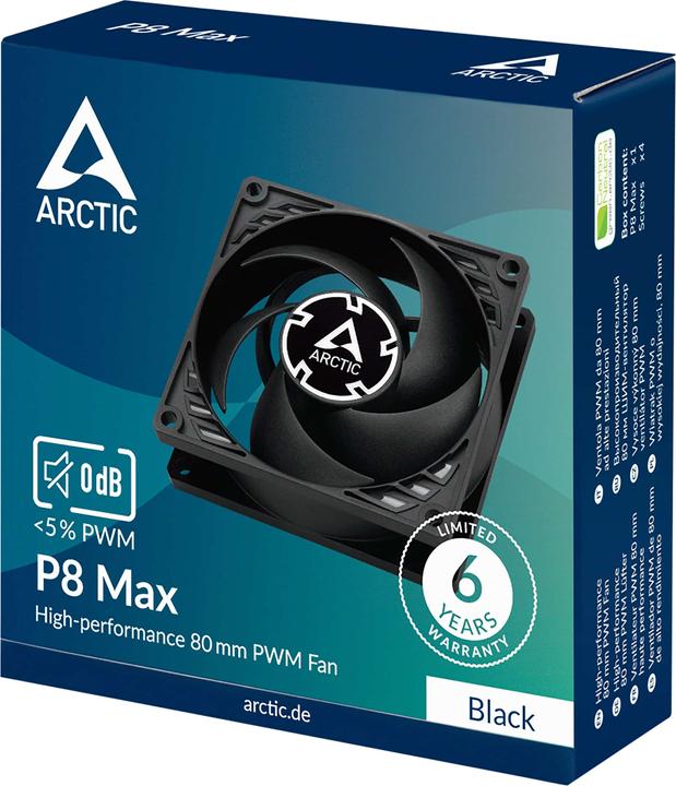 Immagine prodotto Arctic P8 Max (nero) (80 mm, 1 x)