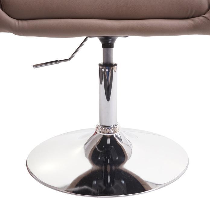 Produktbild Swisshandel24 Esszimmerstuhl, Drehstuhl Loungesessel, höhenverstellbar Kunstleder taupe