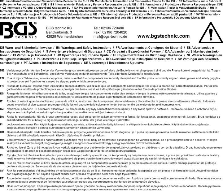Produktbild BGS Hydraulik-Werkstattpresse