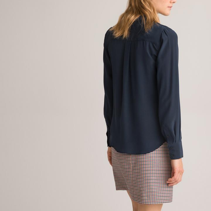 Image du produit La Redoute Collections Blouse en soie à manches longues (38)