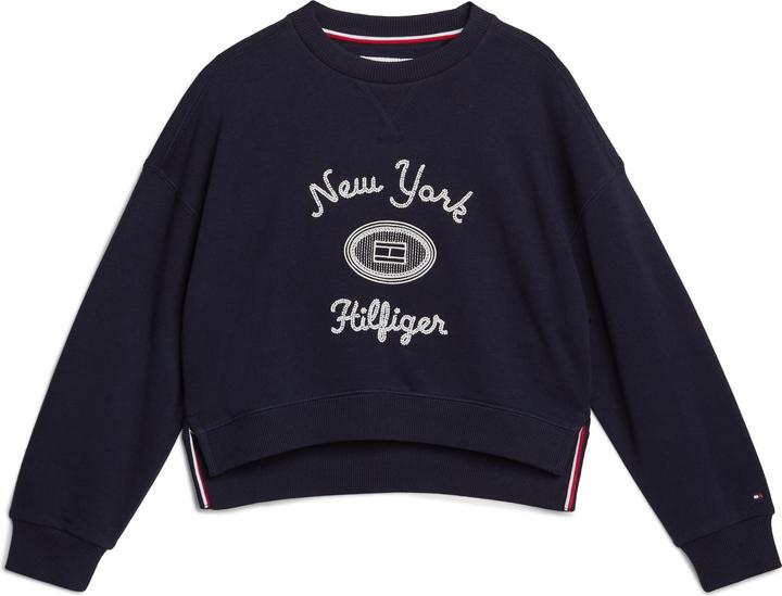 Produktbild Tommy Hilfiger Kids NY Geborduurde Sweater - Girls - Blauw - 10 jaar (10)