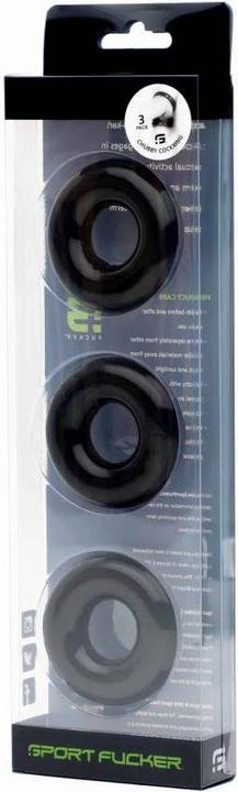 Image du produit Sport Fucker Cockring Chubby 3-Pack - Noir (5 cm)
