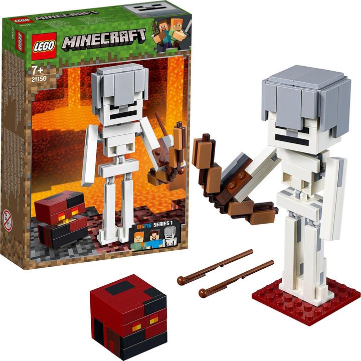 Produktbild LEGO Skelett mit Magmawürfel (21150, LEGO Minecraft)
