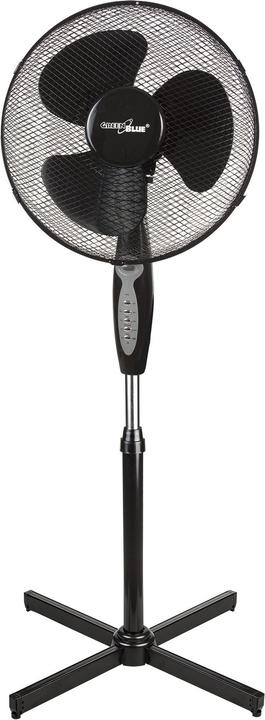 Actual product image Greenblue floor fan, 40W, 3 airflow levels, 1.25m height 1.5m cord, with remote control and timer up to 7.5 ho (53 dB)