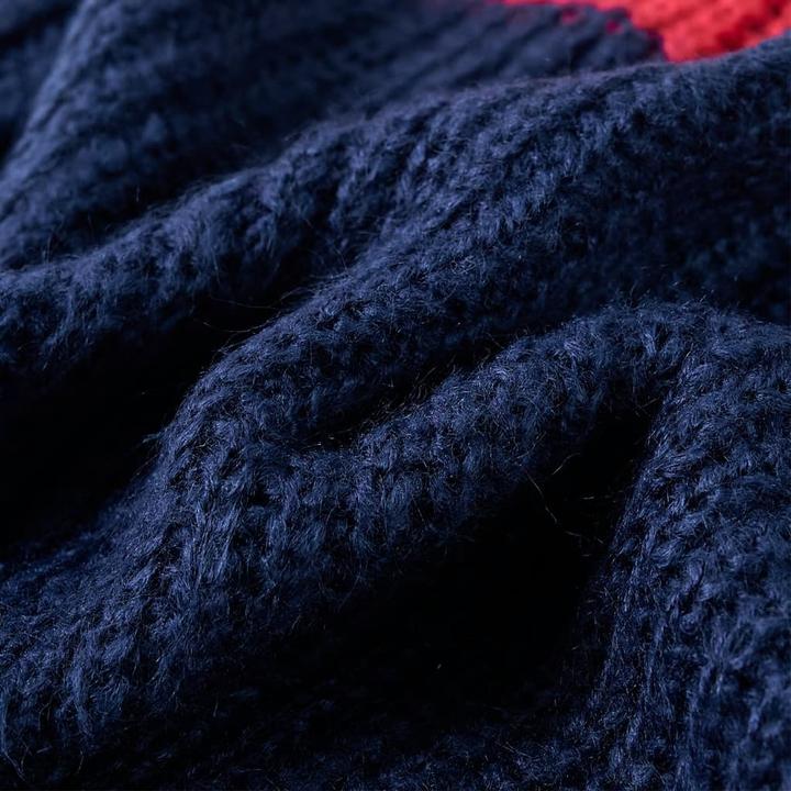 Actual product image VidaXL Kids jumper knitted navy blue 104,Material: 67 (104)