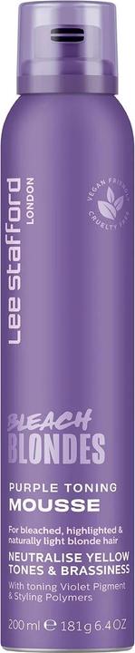 Actual product image Lee Stafford Bleach Blondes Purple Toning Mousse 200 ml (200 ml, Foaming agent)
