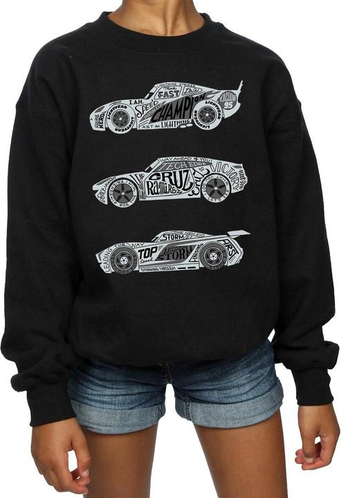 Immagine prodotto Disney Cars Text Racers Felpa Ragazze (128)