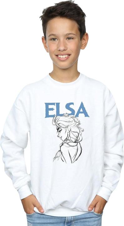 Actual product image Disney Boys Frozen Elsa Profile Sketch Sweatshirt (140, 146)