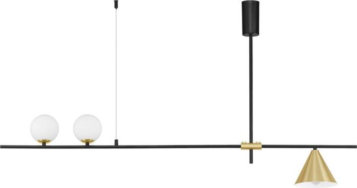 Actual product image Nova Luce SWAY pendant light E27 triple gold 123x15x70cm dimmable 9501237