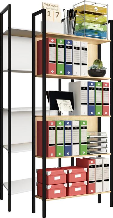 Image du produit VCM Metall Stand Regal Bücher Flakos 5fach (62 x 24 x 165 cm)
