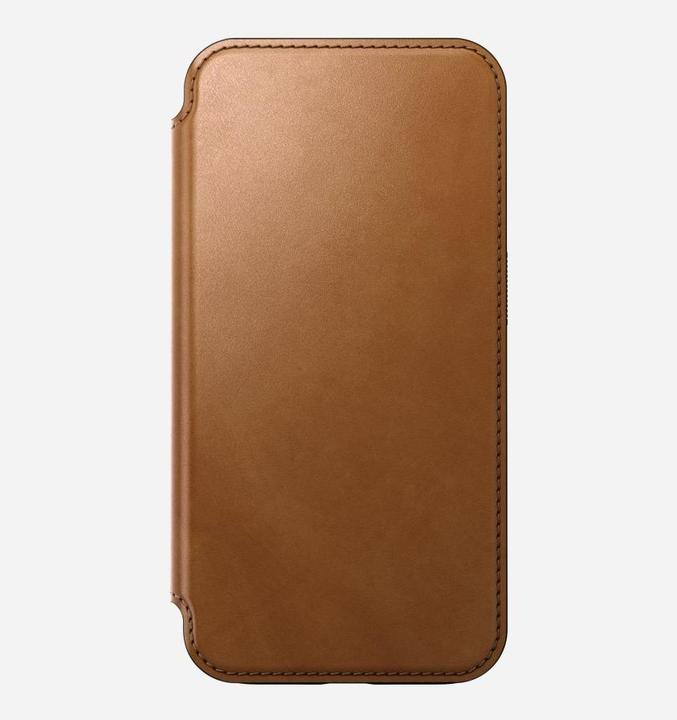 Actual product image Nomad Book Cover Modern Leather Folio iPhone 15 Pro Beige (Apple iPhone 15 Pro)