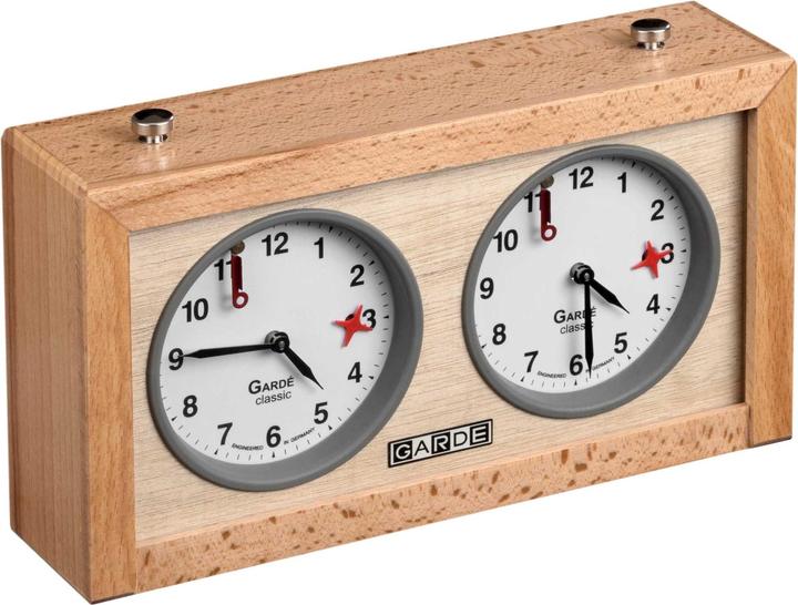 Philos Gardé Houten Schaakklok (mechanisch)