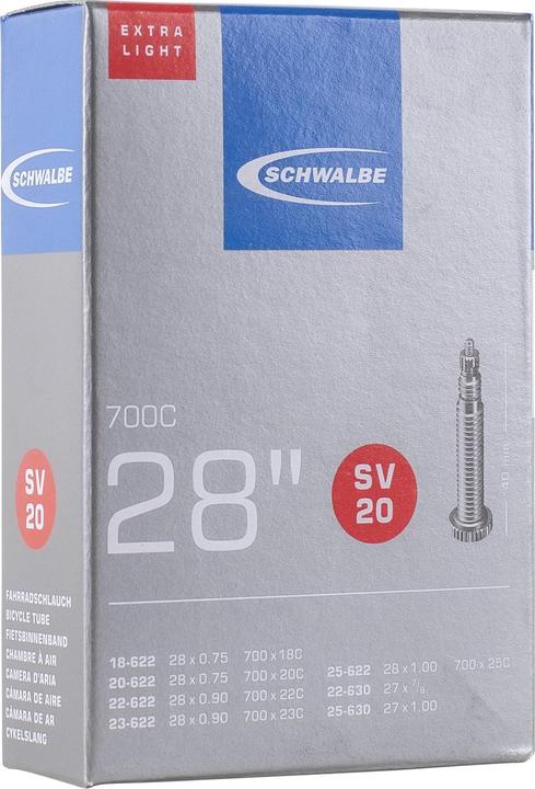 Actual product image Schwalbe SV20 Extra Light (Presta (SV), 28", 40 mm)