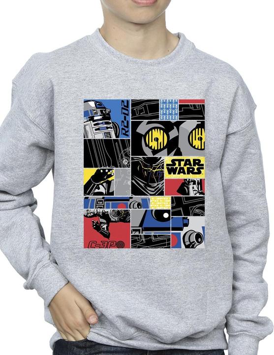 Actual product image Star Wars Boys Droid Montage Sweatshirt (140, 146)