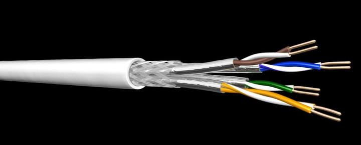 Actual product image Draka UC HomeCat.7 Raw cableA SS22 4P LSHF-FR4x2 AWG22 200m Unwind box60095153 (S/FTP, CAT7a, 200 m)