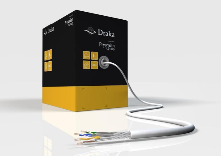 Actual product image Draka UC HomeCat.7 Raw cableA SS22 4P LSHF-FR4x2 AWG22 200m Unwind box60095153 (S/FTP, CAT7a, 200 m)