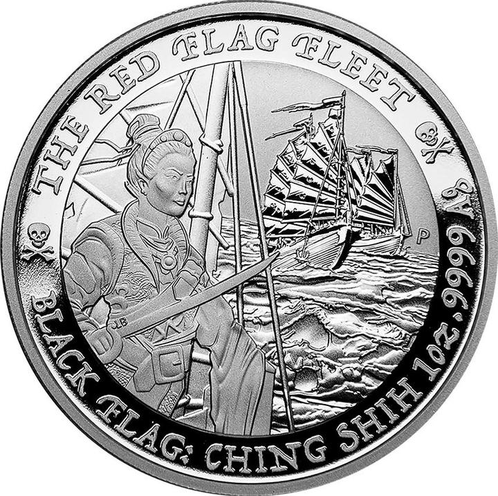 The Perth Mint Silber Black Flag - The Red Flag Fleet - 1 oz - 2021 (999.90, 2021)
