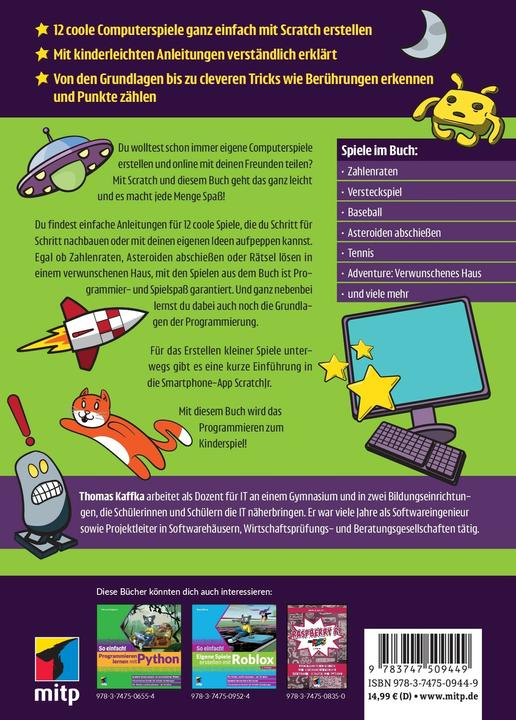 Actual product image Spiele programmieren mit Scratch (German, Thomas Kaffka, 2024)